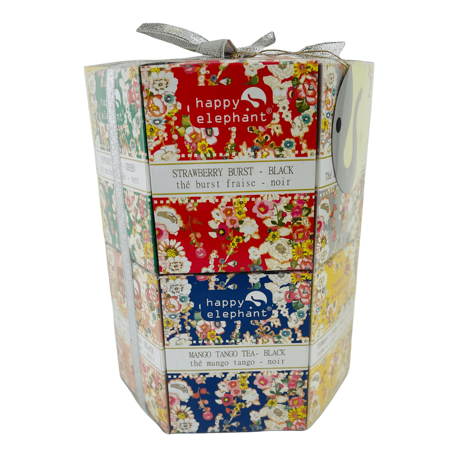 Bright Floral Hexagon Tea Gift Set
